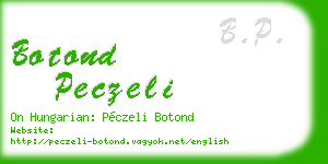 botond peczeli business card